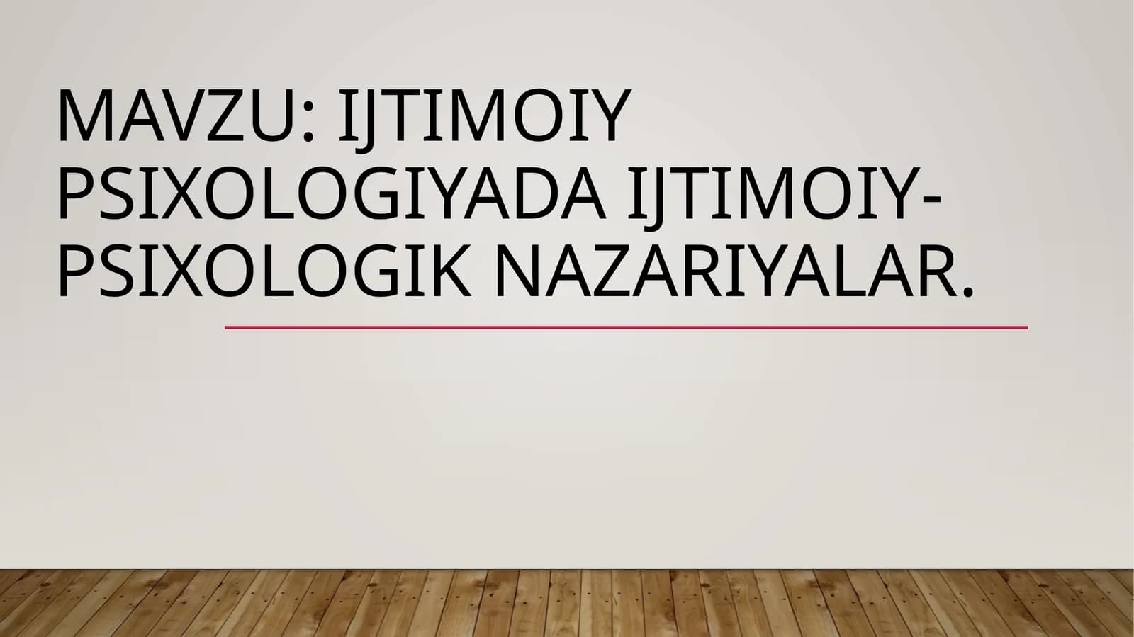 Ijtimoiy psixologiyada ijtimoiy-psixologik nazariyalar