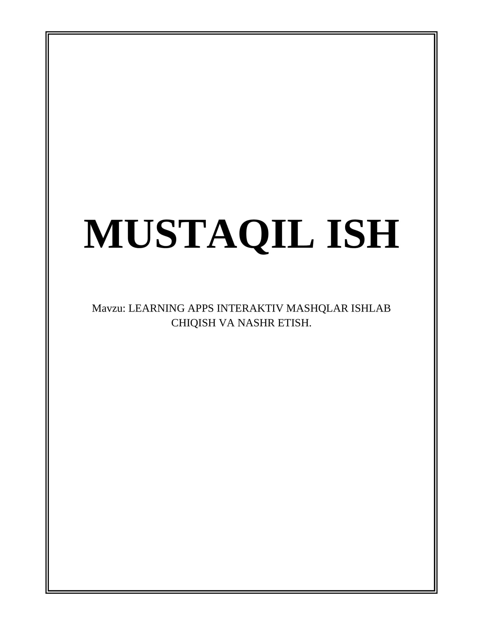 Interaktiv mashqlar dizayni