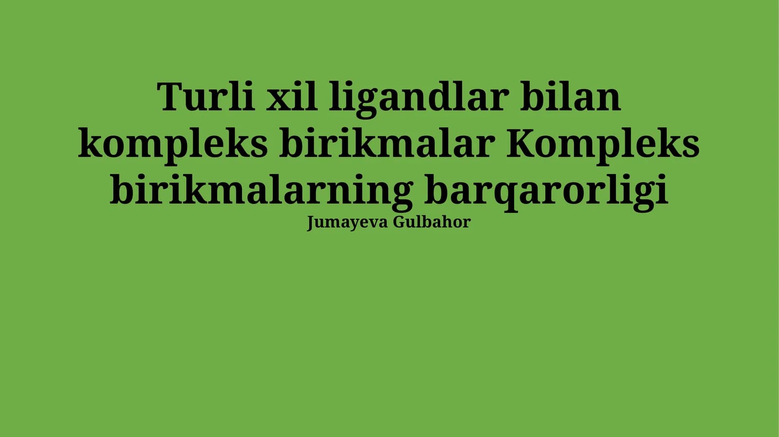 Kompleks birikmalar ta'rifi