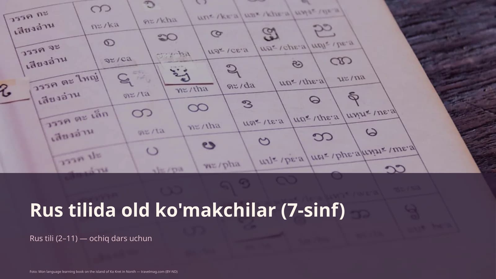 Rus tilida old ko'makchilar (7-sinf)