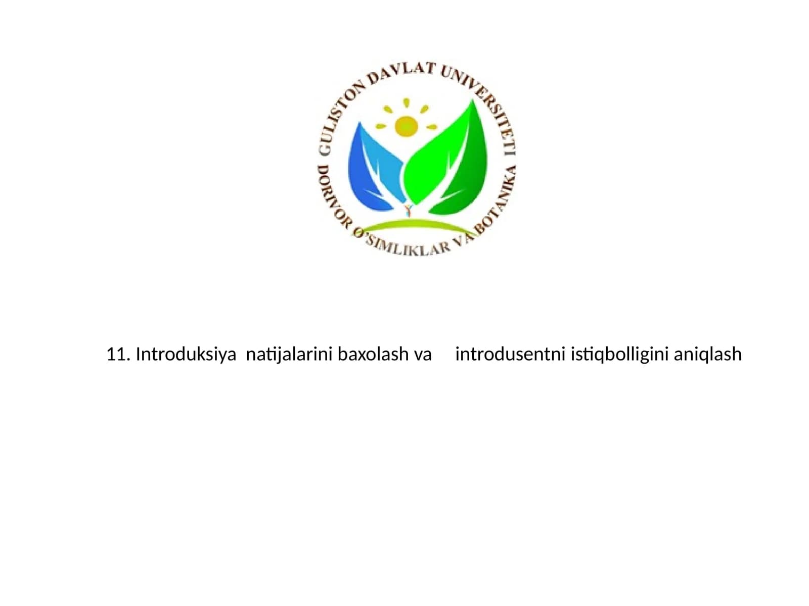 O’simliklar Introduksiyasi