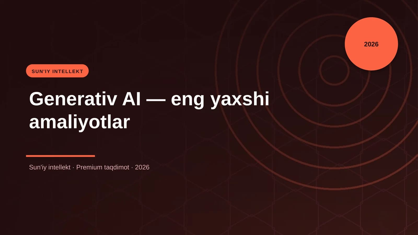 Generativ AI — eng yaxshi amaliyotlar