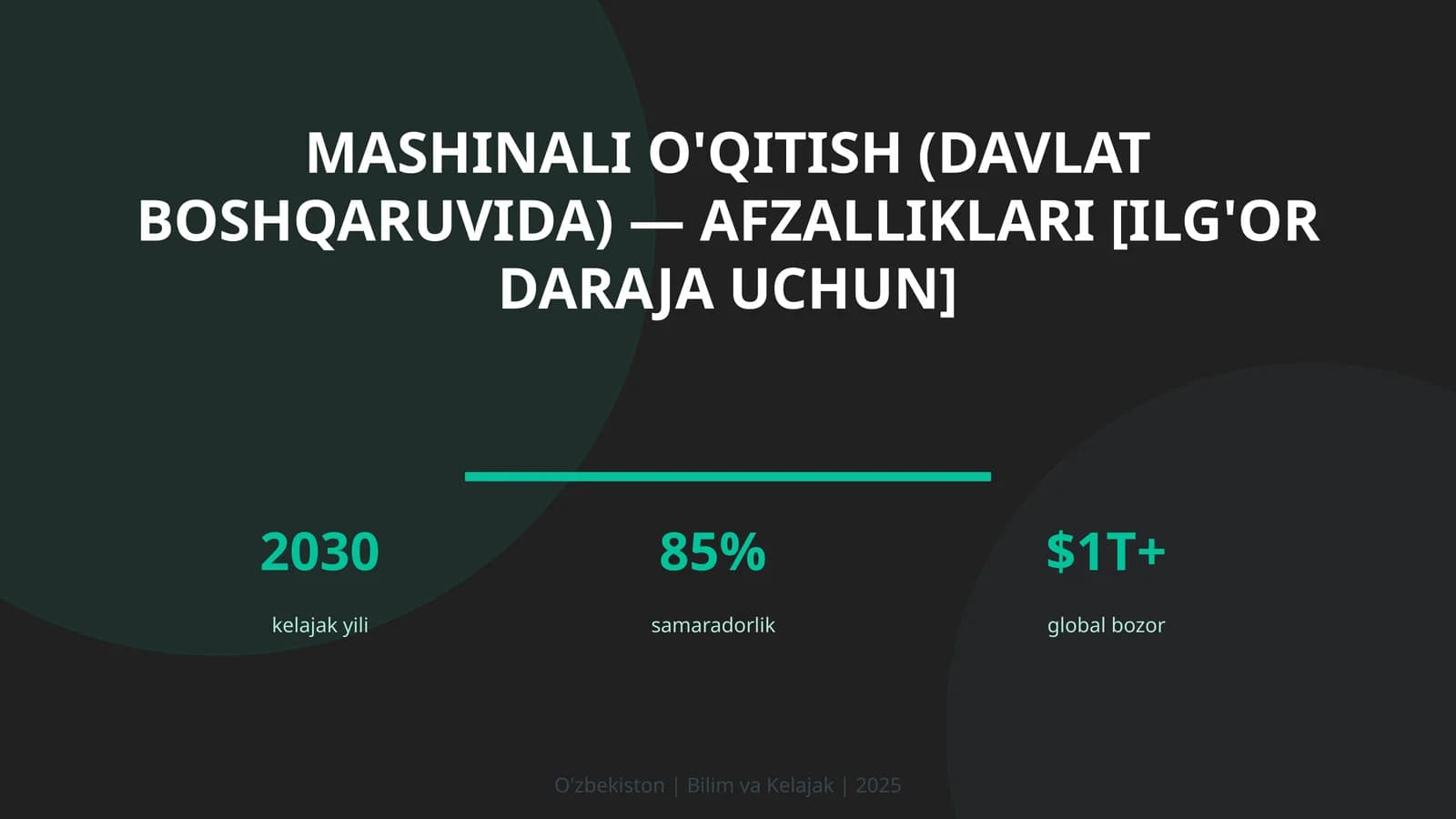 Mashinali o'qitish (davlat boshqaruvida) — afzalliklari [ilg'or daraja uchun]