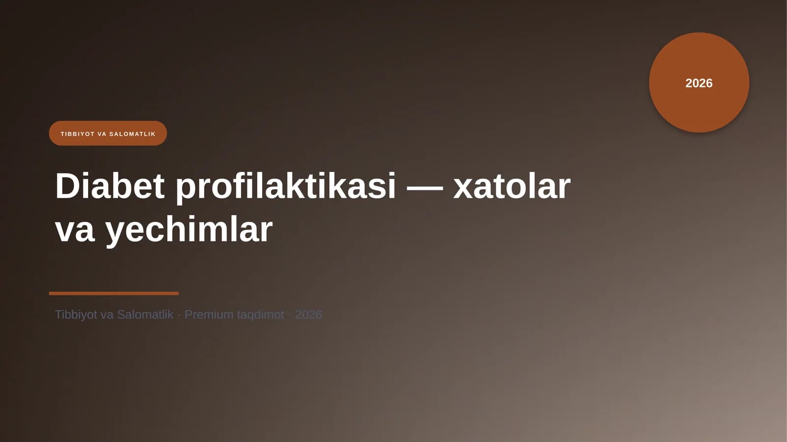 Diabet profilaktikasi — xatolar va yechimlar