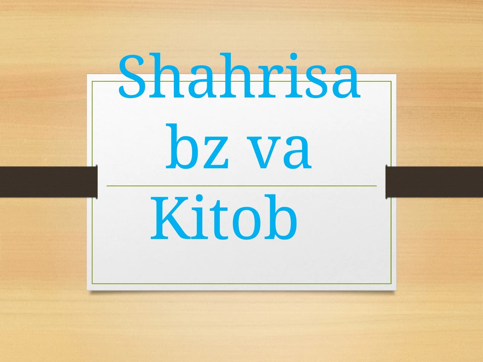 ShahrisabzvaKitob