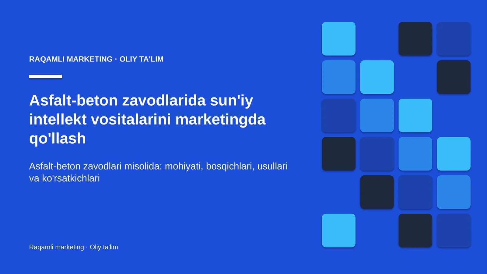 asfalt beton zavodlarida sun'iy intellekt vositalarini marketingda qo'llash 3239