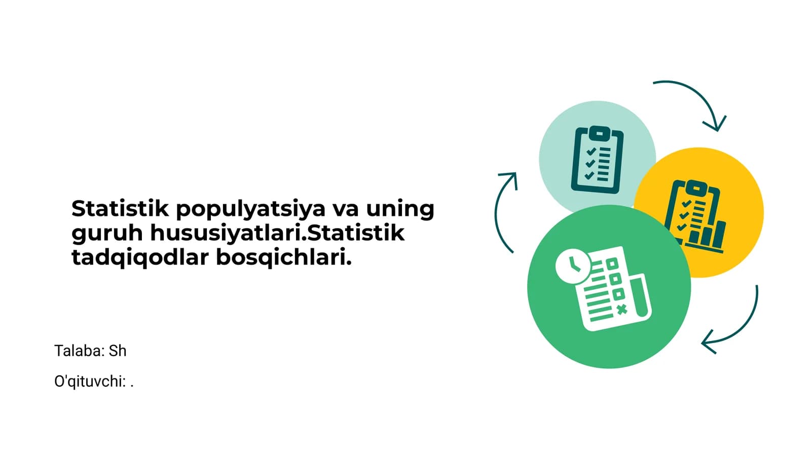 Statistik Populyatsiya va uning Guruh Hususiyatlari