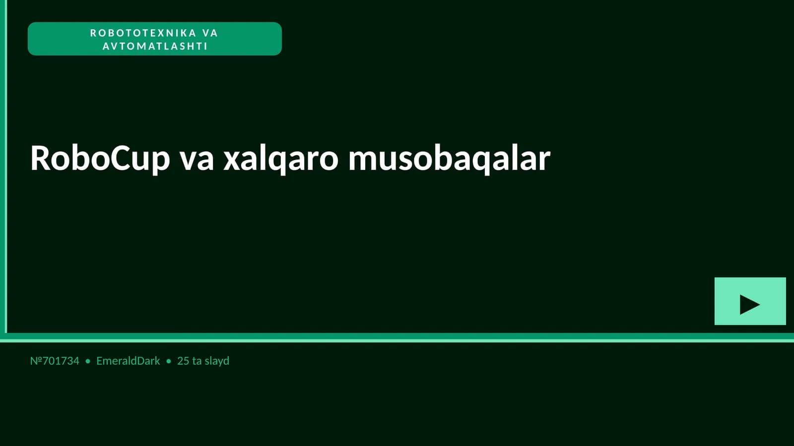 ROBOTOTEXNIKA VA AVTOMATLASHTI