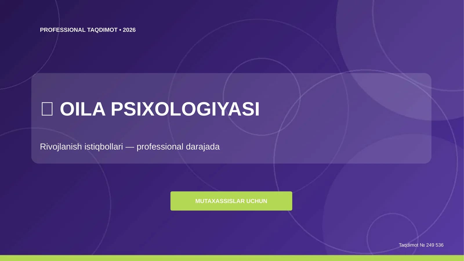OILA PSIXOLOGIYASI