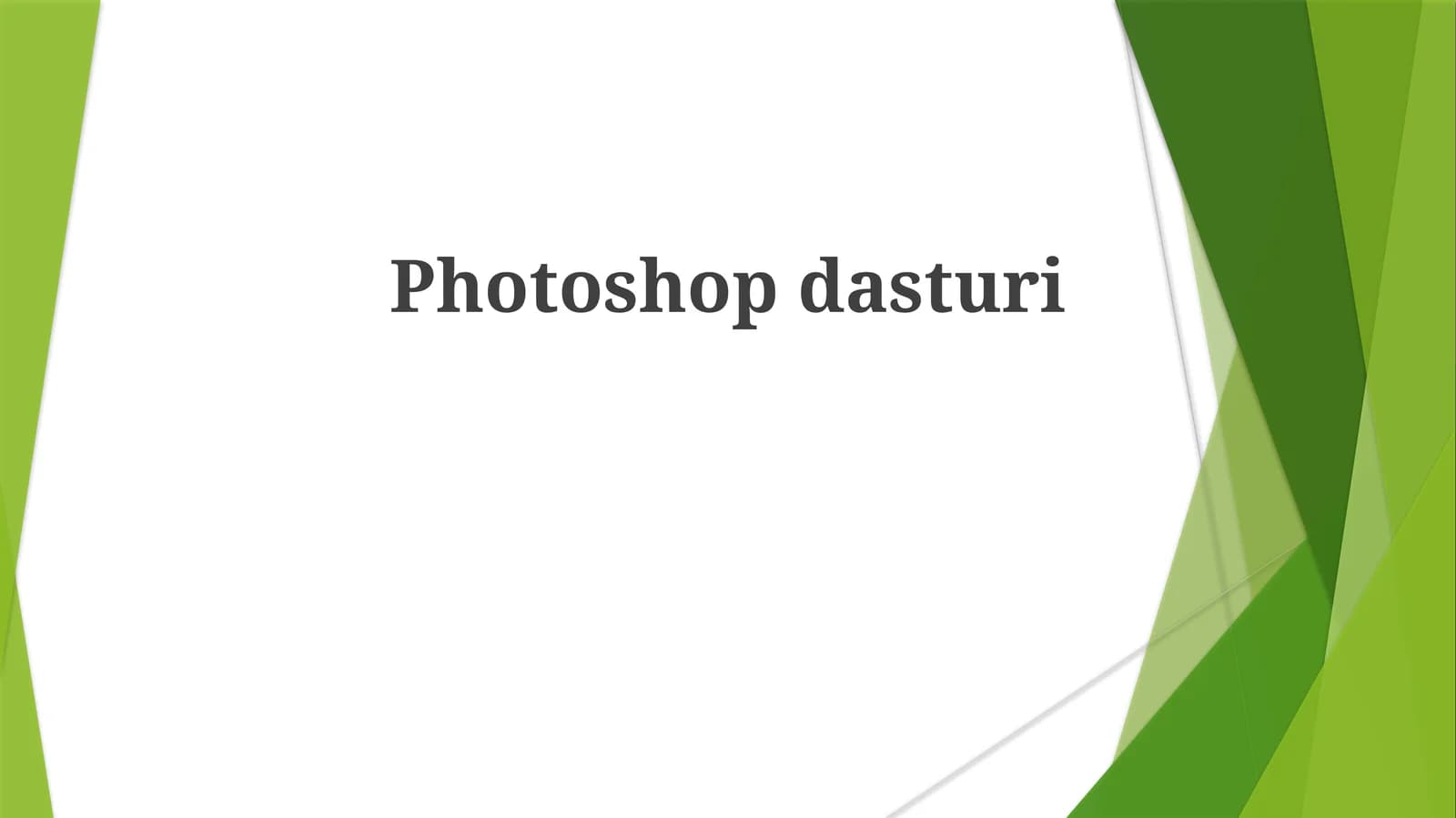 Рhotoshoрdasturi