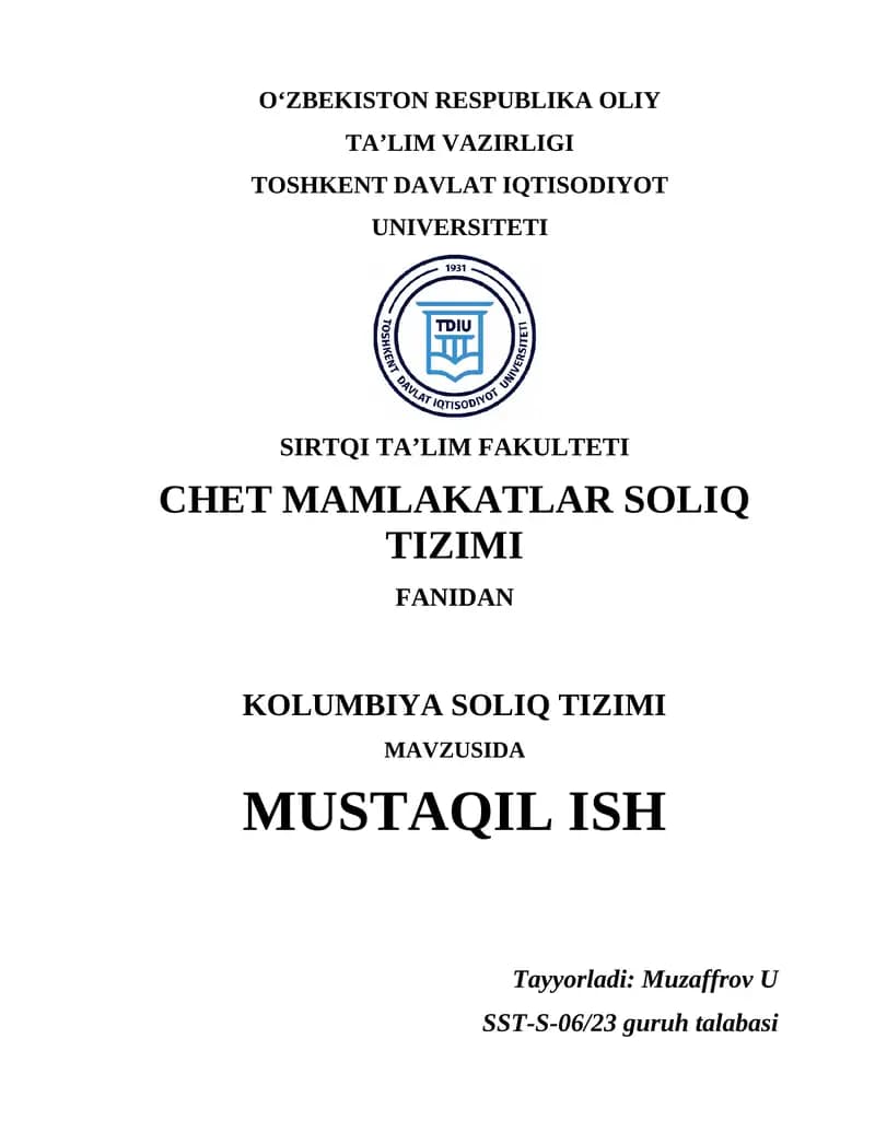Chili soliq tizimi