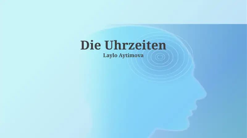 Die Uhrzeiten