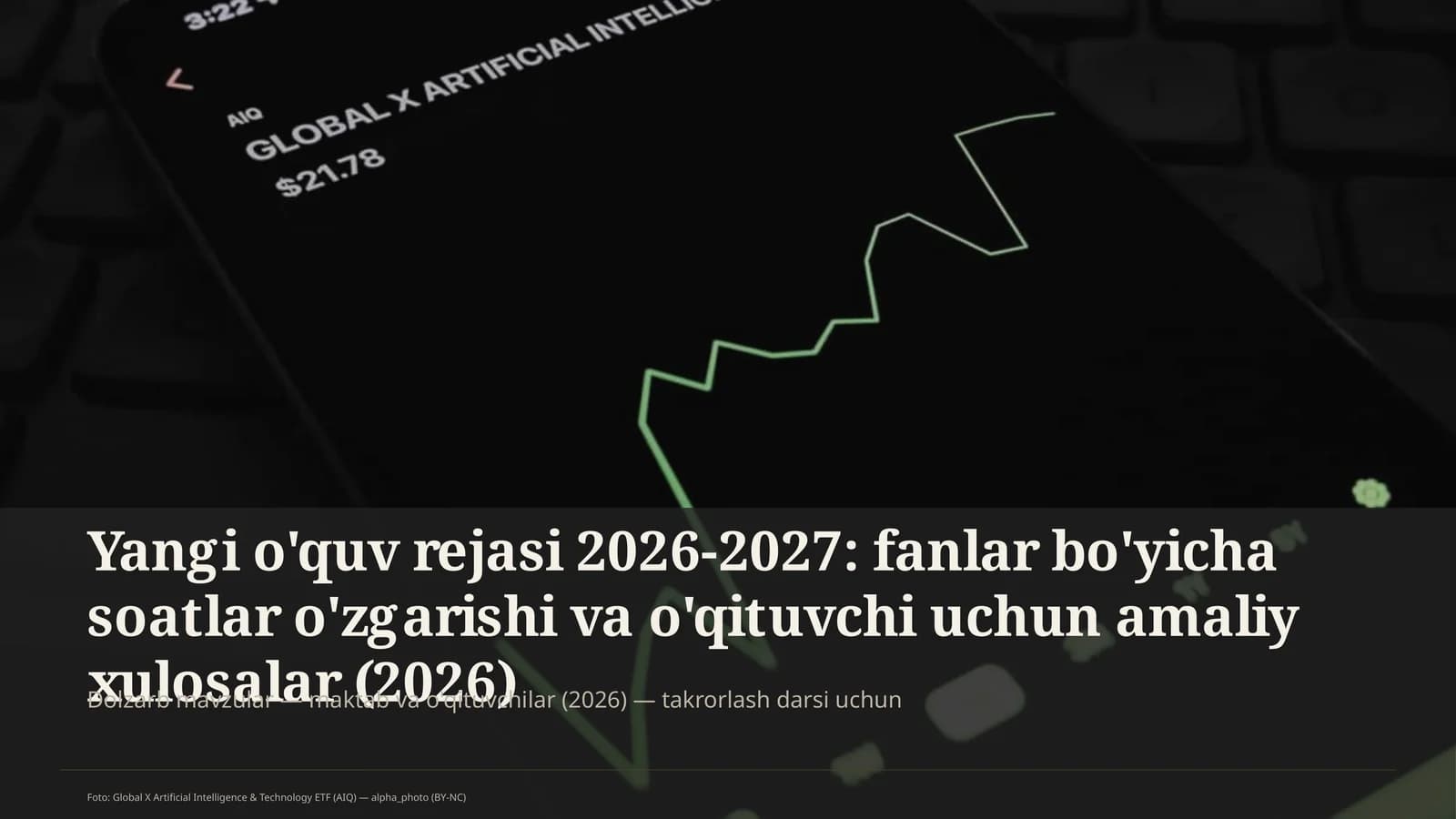 Yangi o'quv rejasi 2026-2027