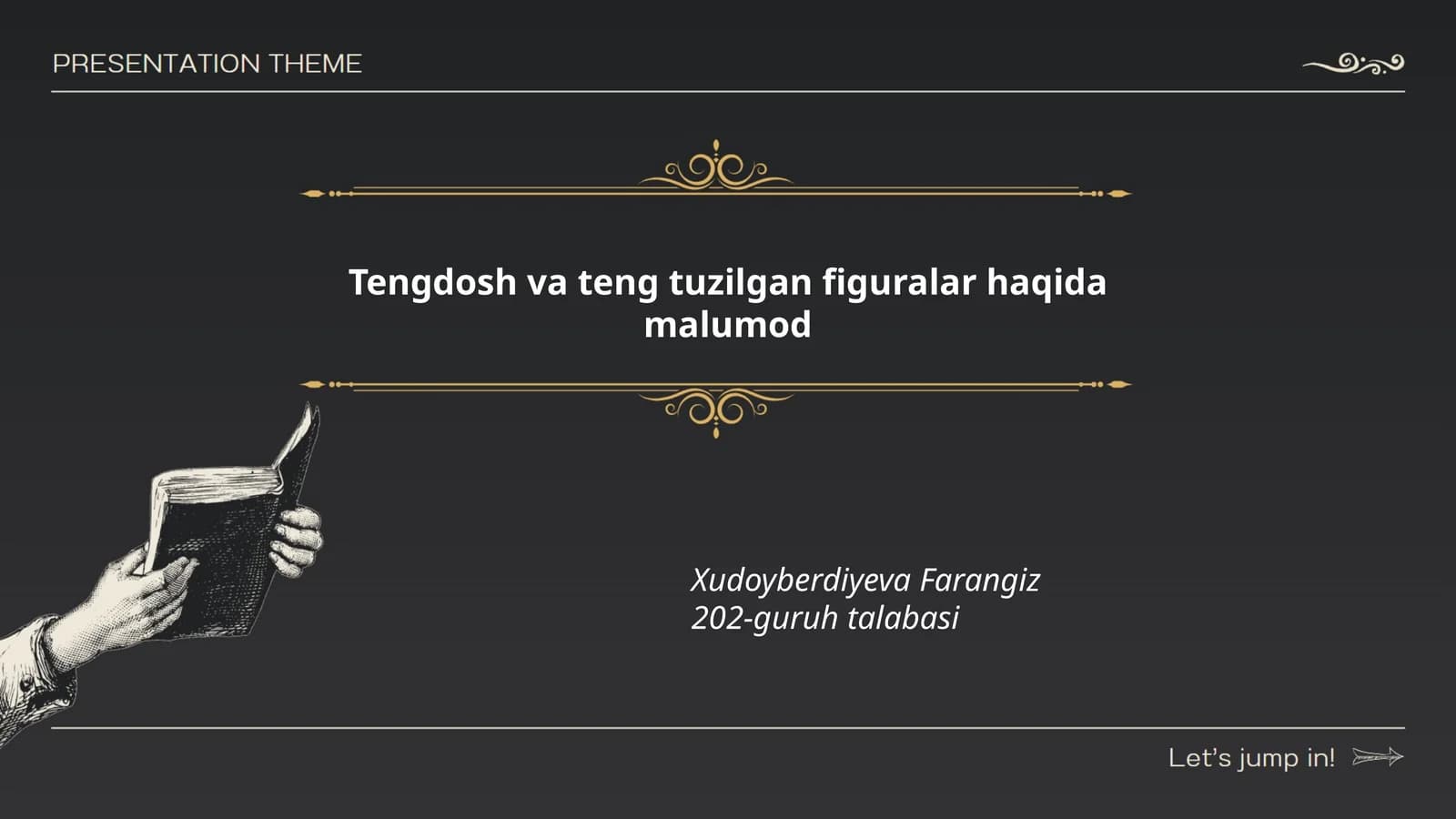 Tengdosh va teng tuzilgan figuralar haqida malumot