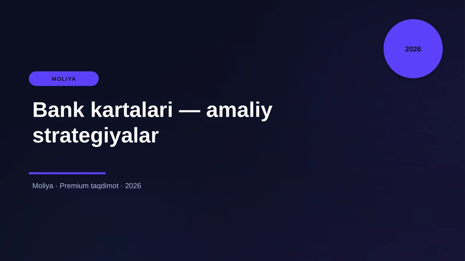Bank kartalari — amaliy strategiyalar