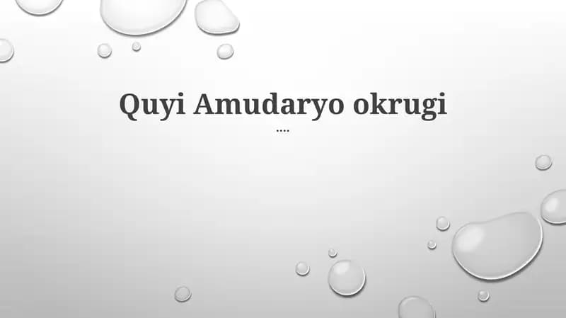 Pastargi Amudaryo havzasi ekologik muammolari va muammoli echotizimi