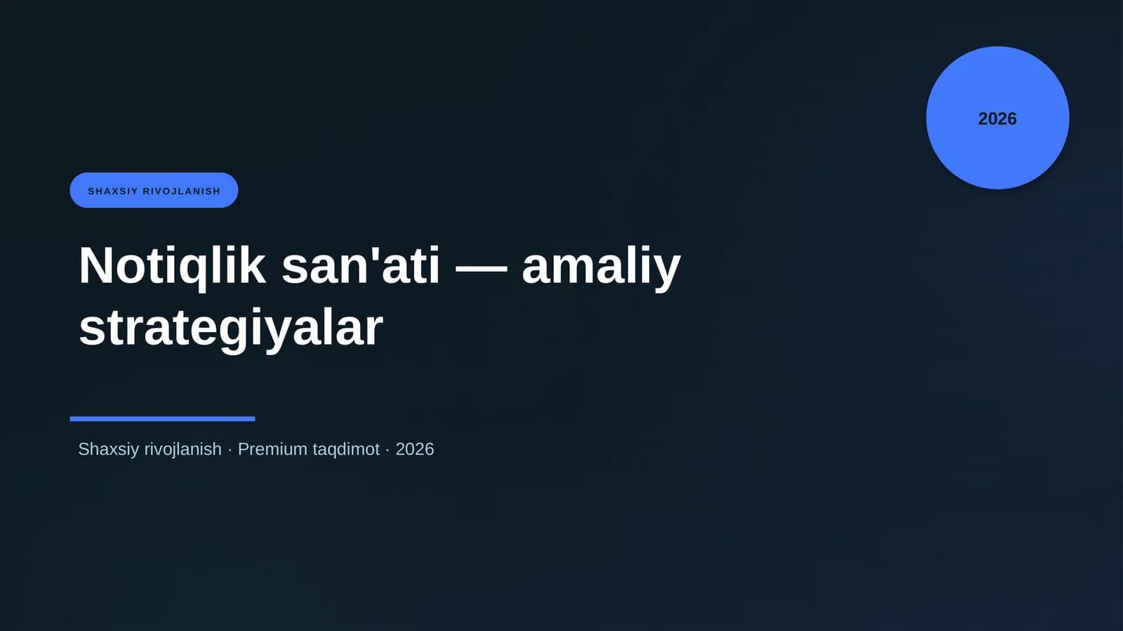 Notiqlik san'ati — amaliy strategiyalar