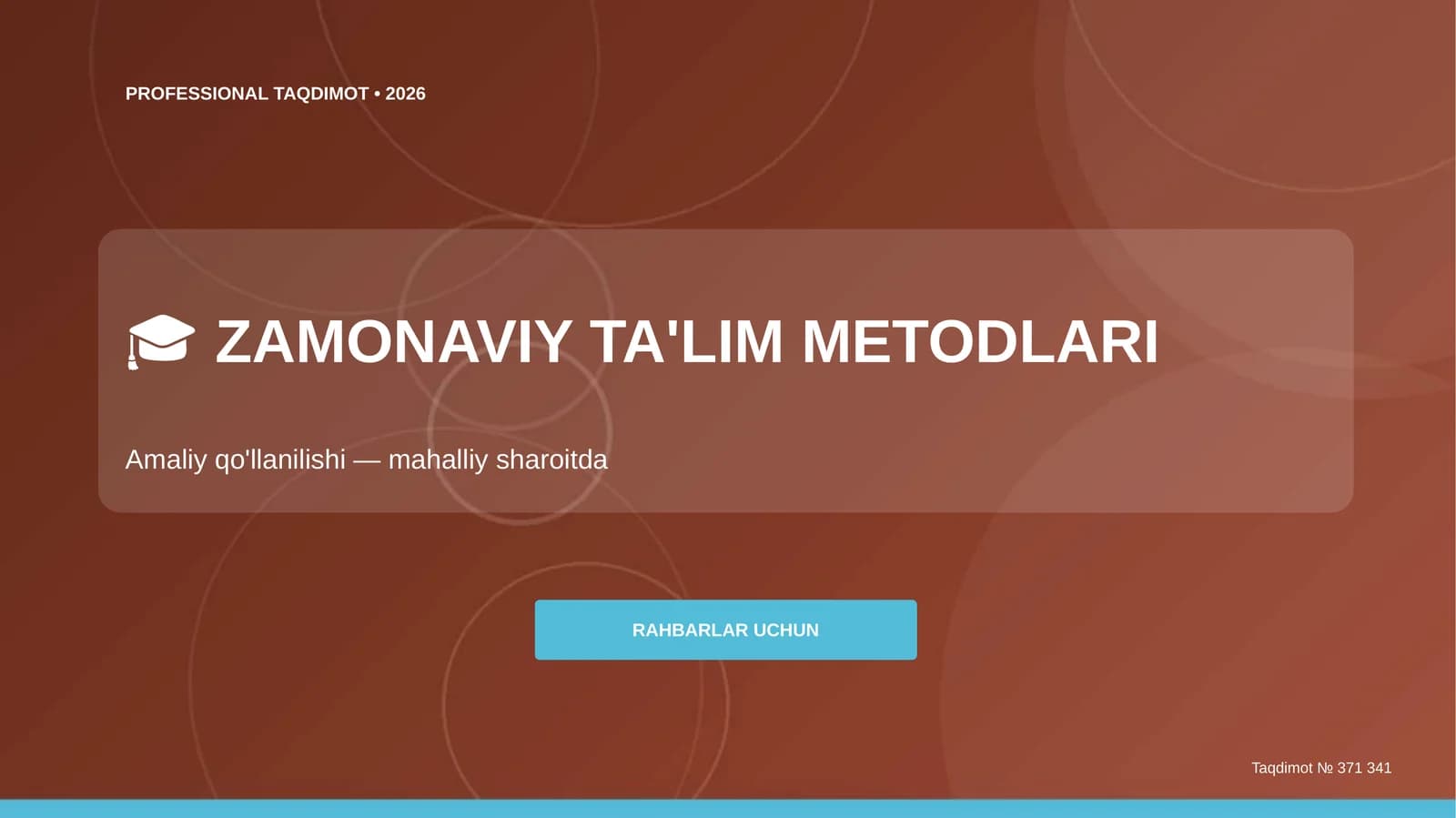 ZAMONAVIY TA'LIM METODLARI
