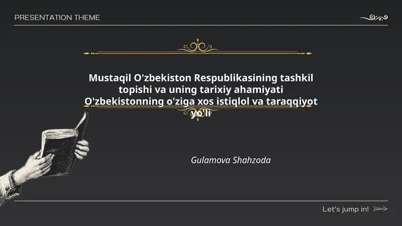 O'zbekiston Respublikasining Mustaqil Tashkil Topishi va Tarixiy Ahamiyati