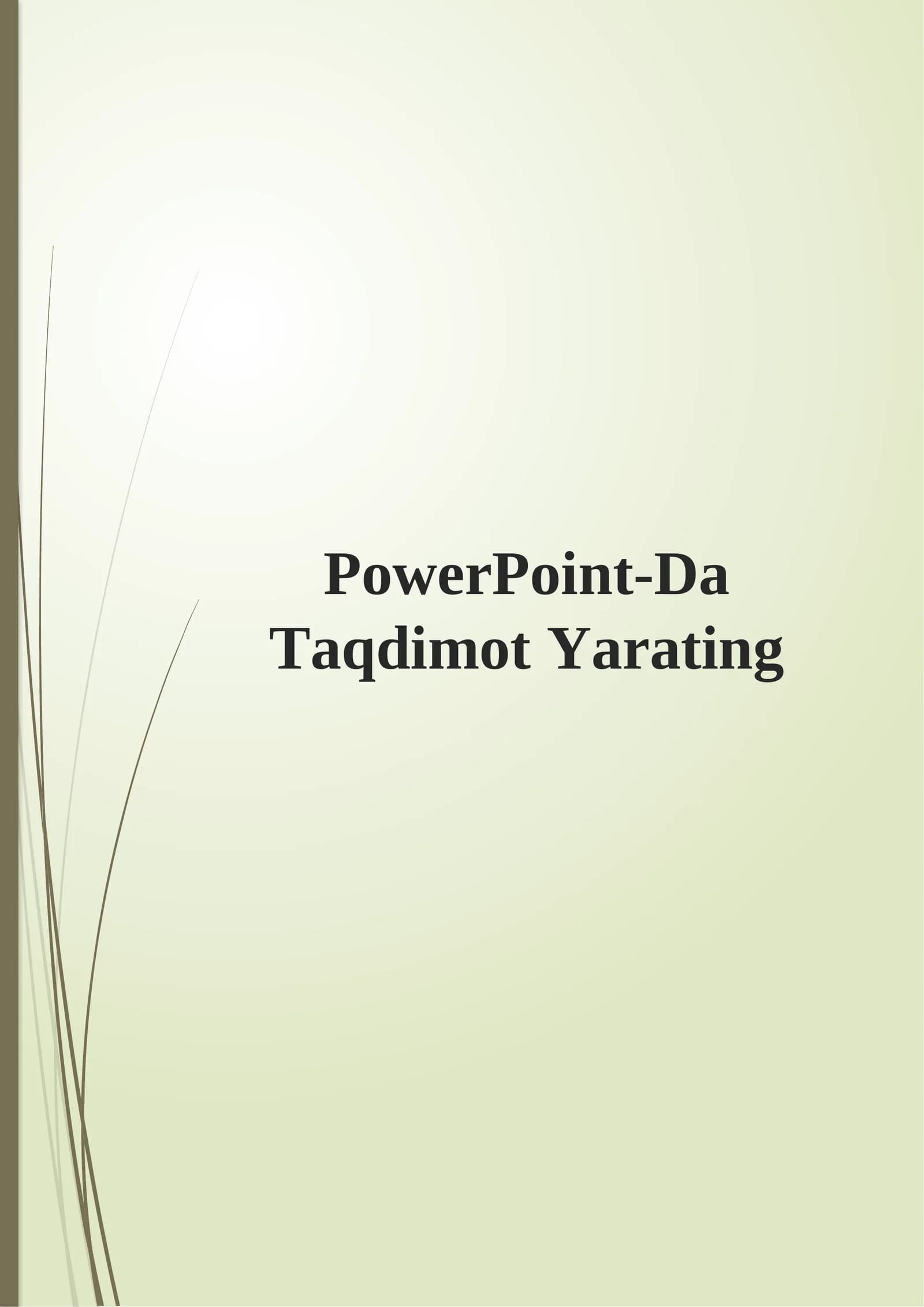 PowerPoint-Da Taqdimot Yarating