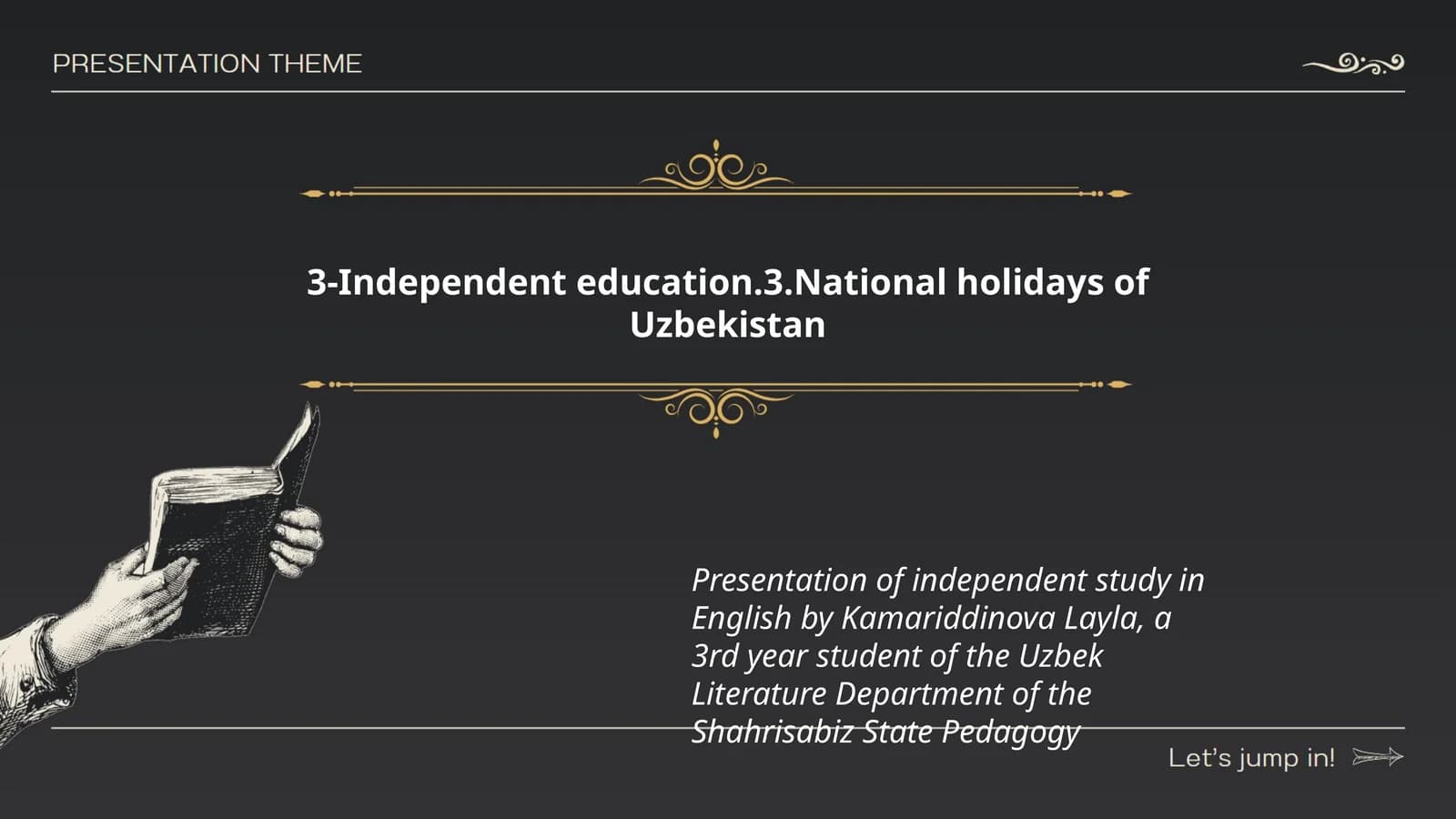 Independent Study Presentation in English