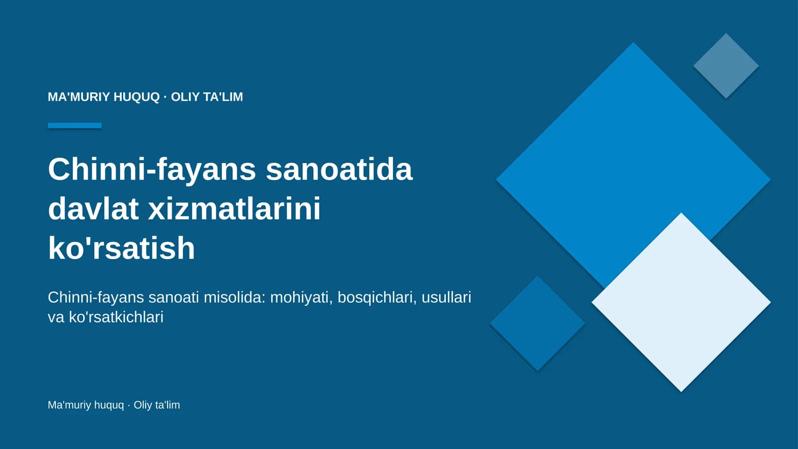 Chinni-fayans sanoati misolida: mohiyati, bosqichlari, usullari va ko'rsatkichlari