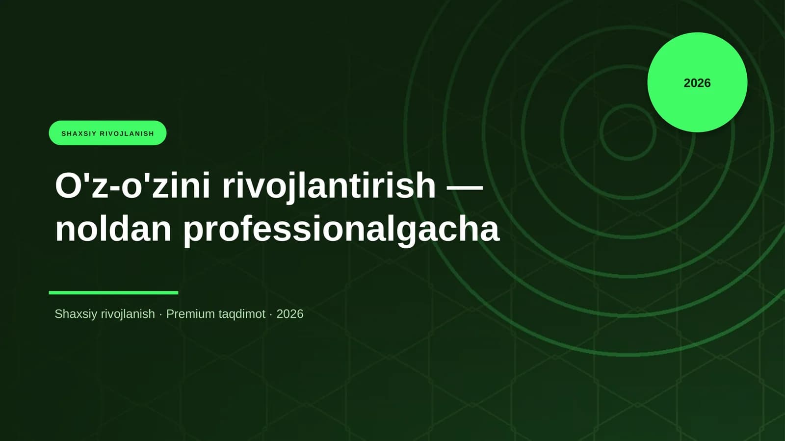 O'z-o'zini rivojlantirish