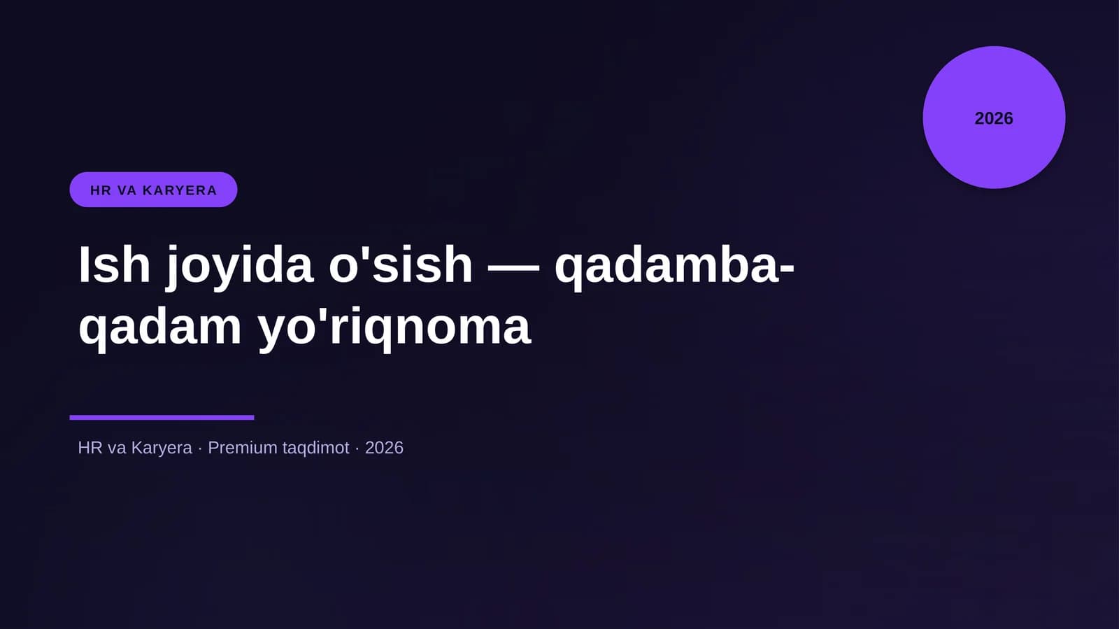 Ish joyida o'sish — qadamba-qadam yo'riqnoma