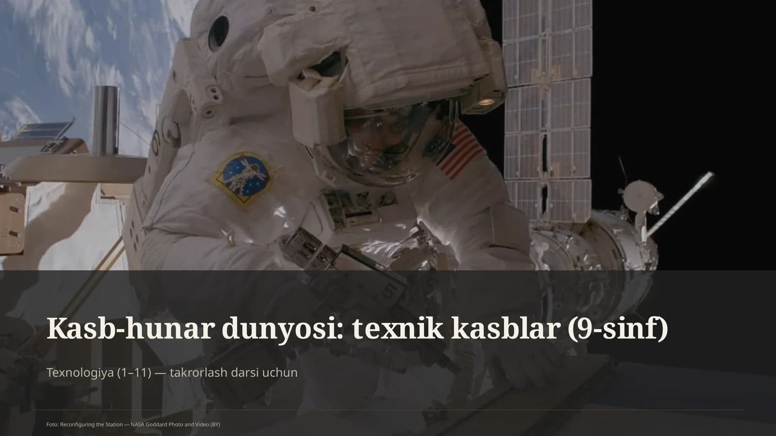 Kasb-hunar dunyosi: texnik kasblar (9-sinf)