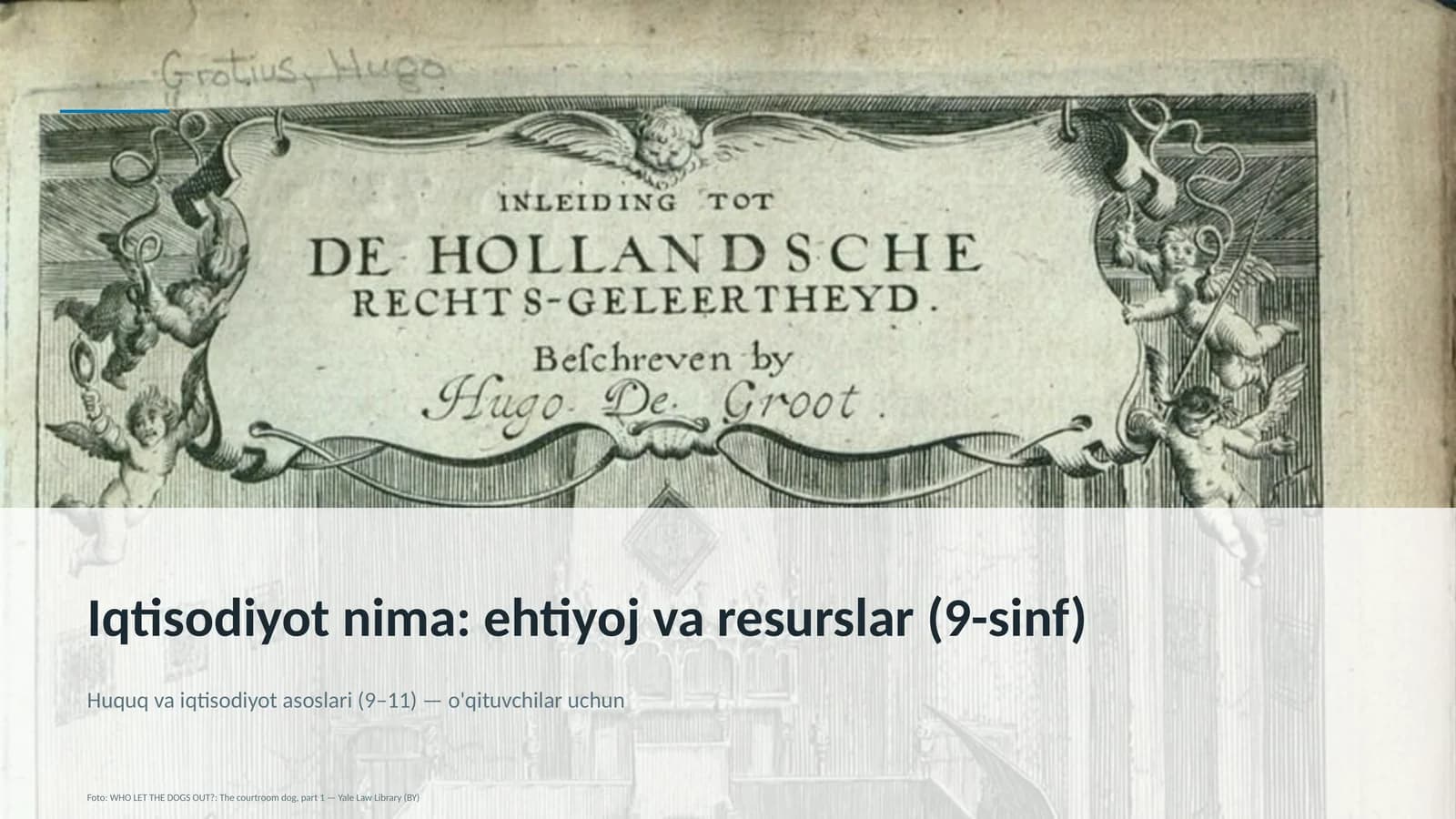 Iqtisodiyot nima: ehtiyoj va resurslar (9-sinf)