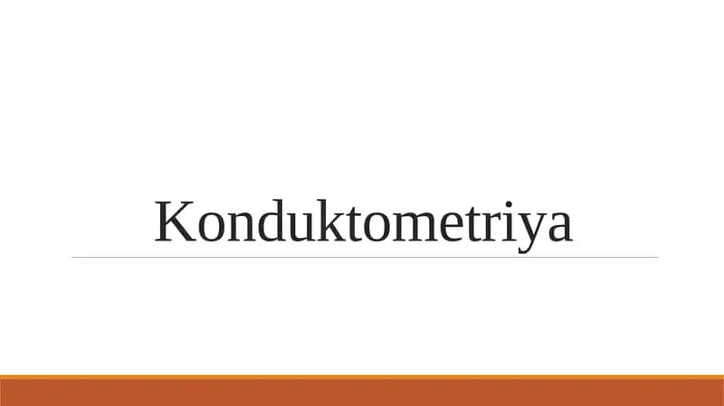 Konduktometriya
