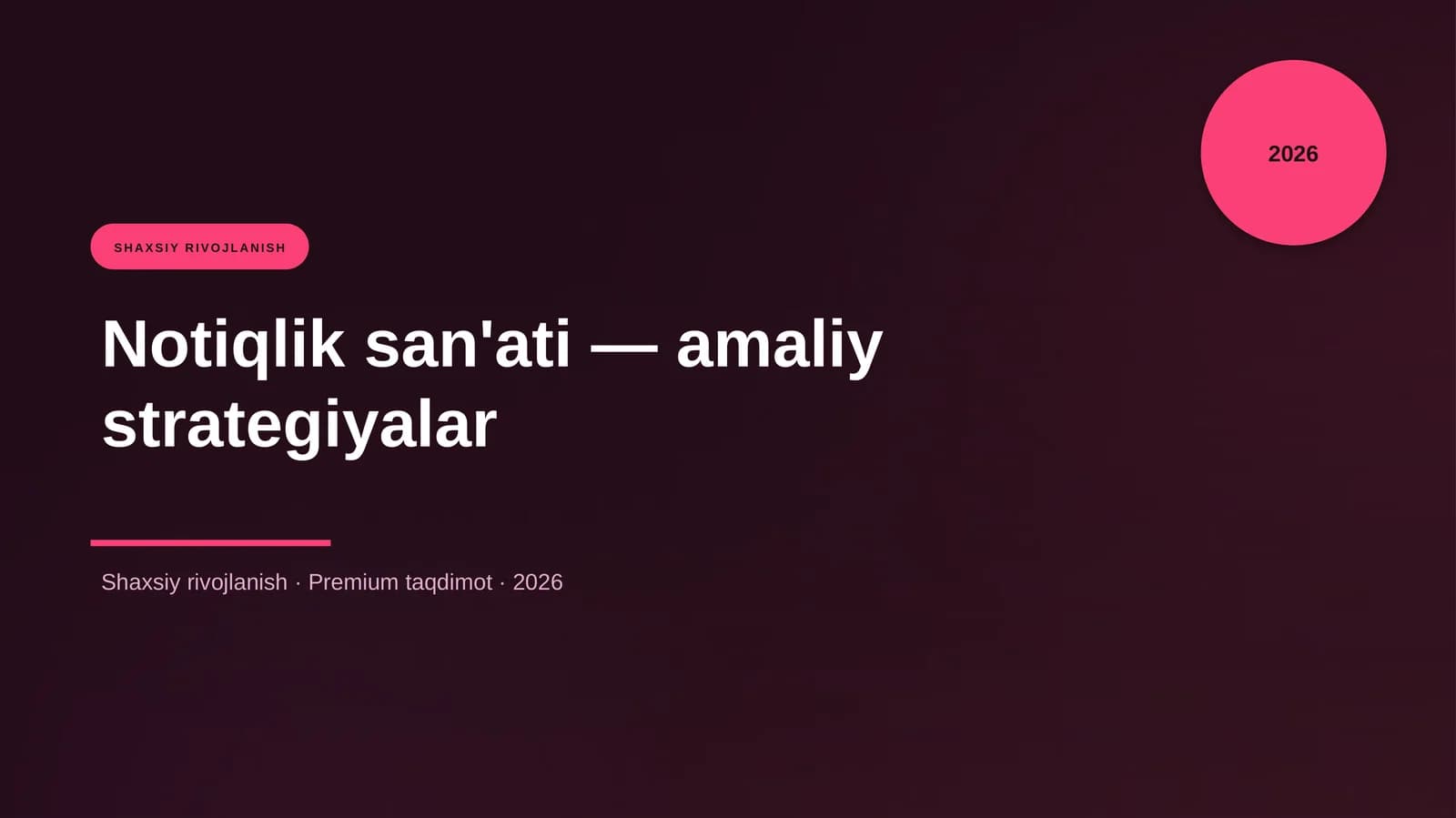 Notiqlik san'ati — amaliy strategiyalar