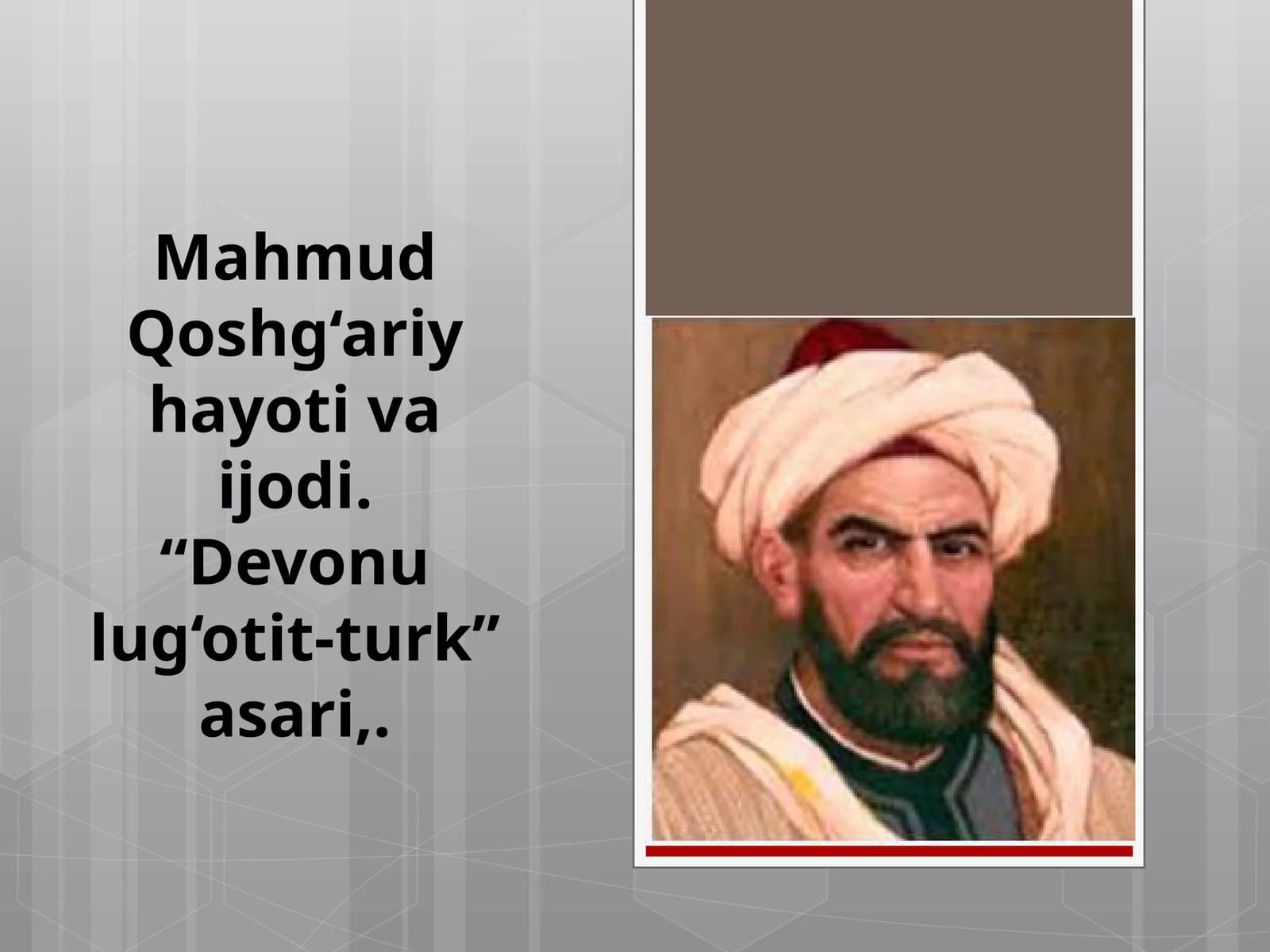 Mahmud Qoshg‘ariy hayoti