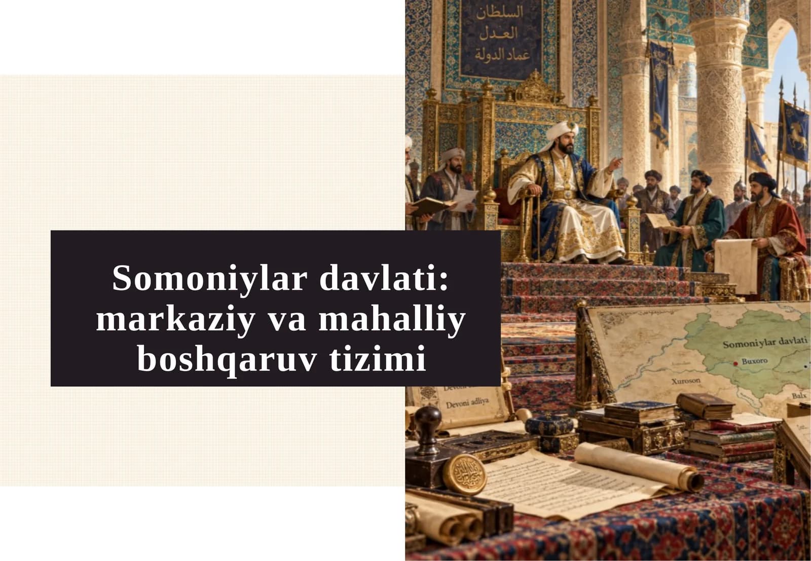 Somoniylar davlati: markaziy va mahalliy boshqaruv tizimi