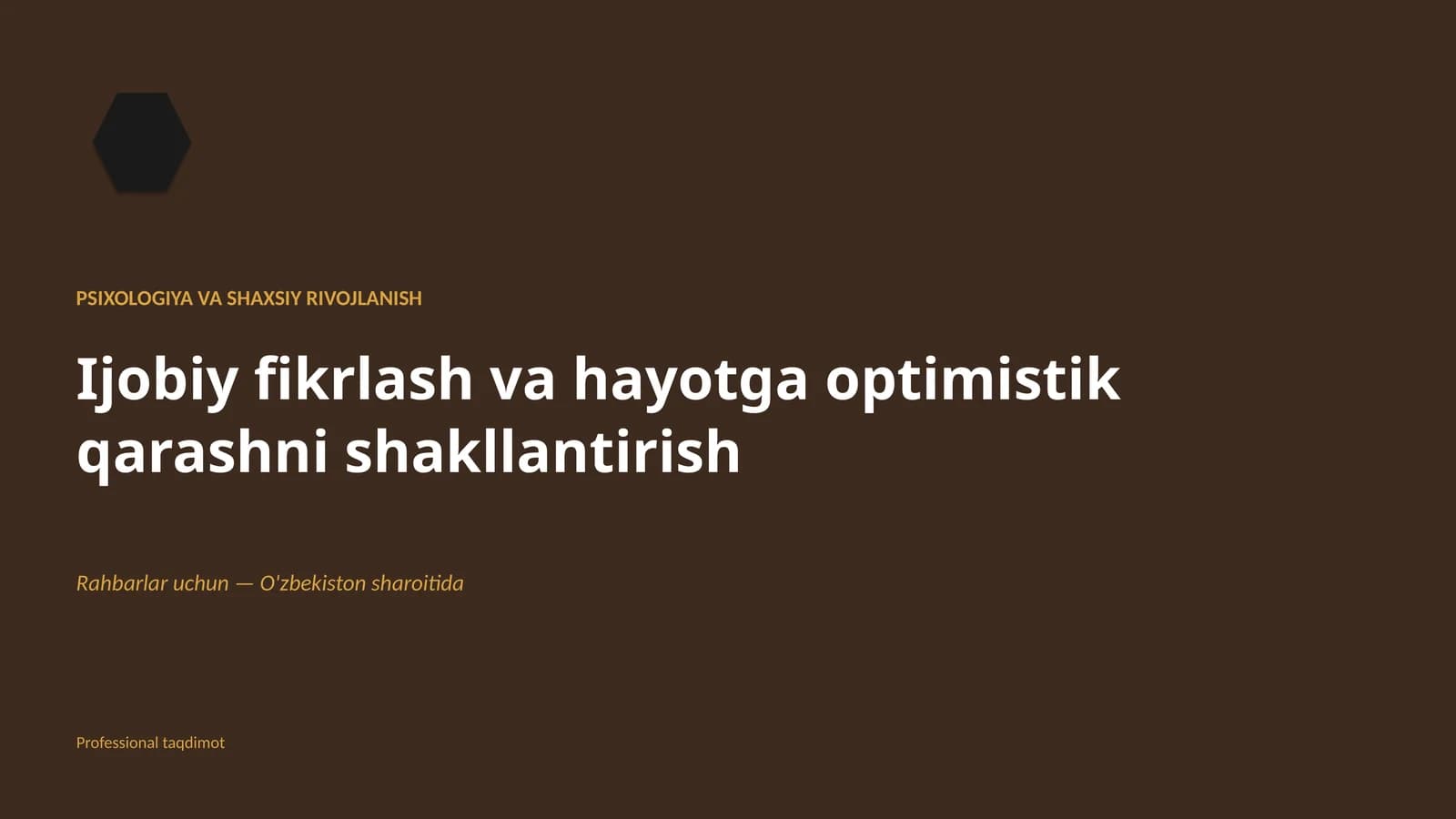 Psixologiya va Shaxsiy Rivojlanish