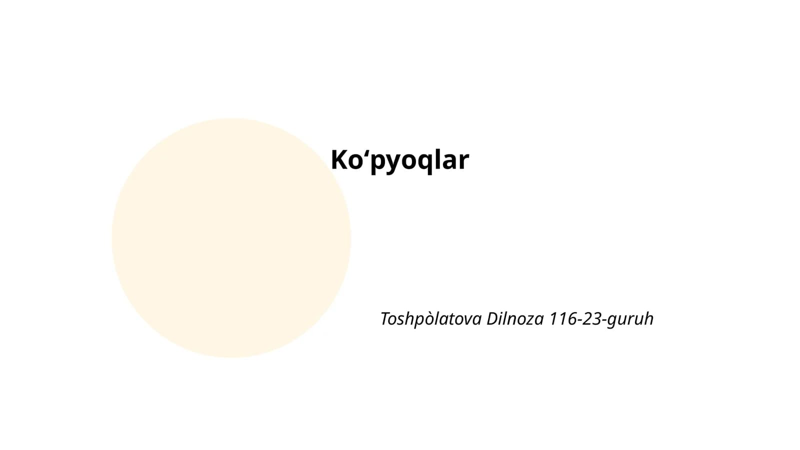 Koʻpyoqlarni tasnifi