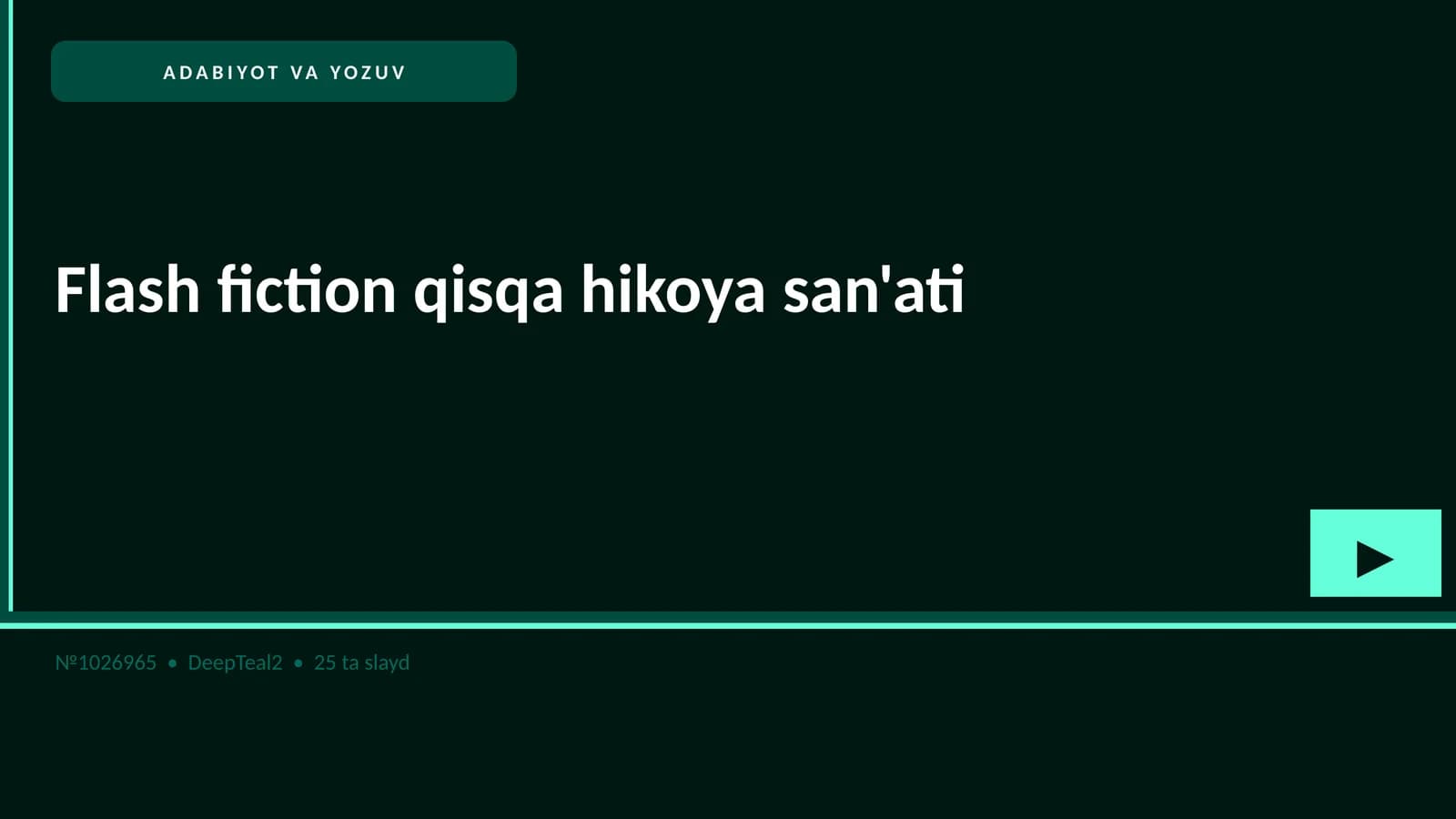 Flash fiction qisqa hikoya san'ati