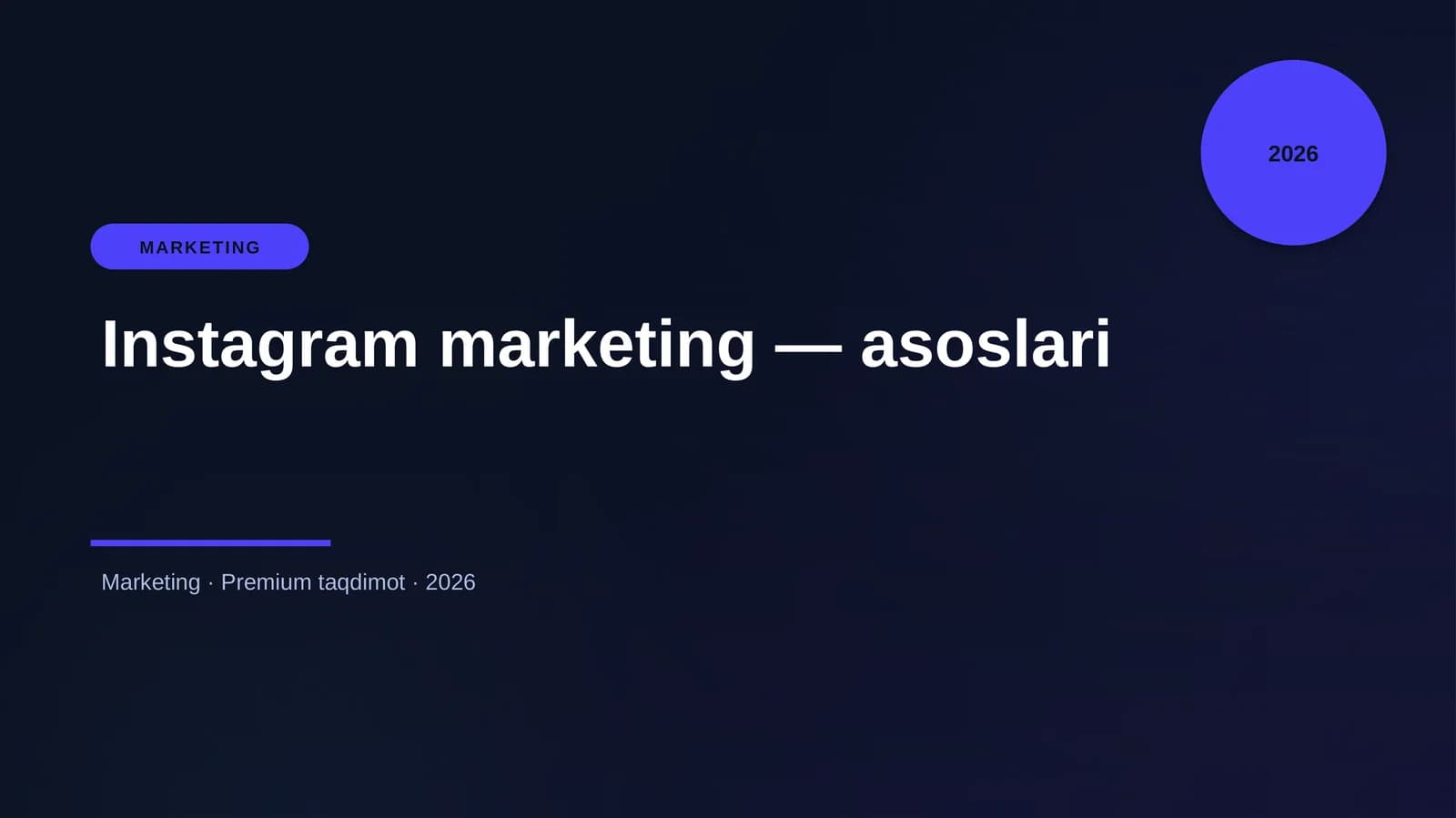 Instagram marketing — asoslari