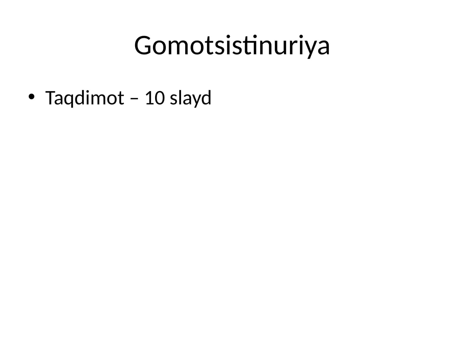 Gomotsistinuriya