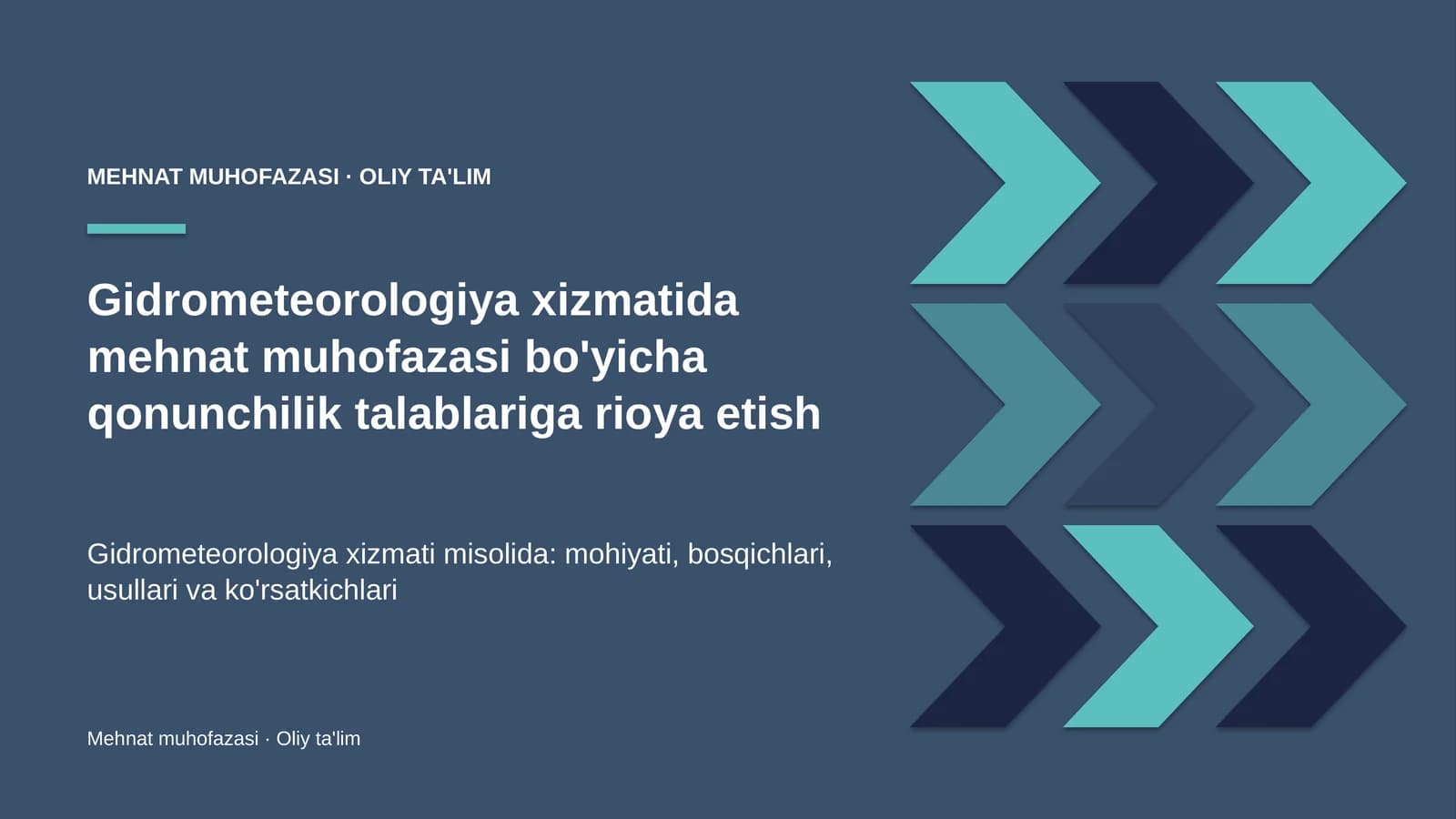 gidrometeorologiya xizmatida mehnat muhofazasi bo'yicha qonunchilik talablariga rioya etish 4403