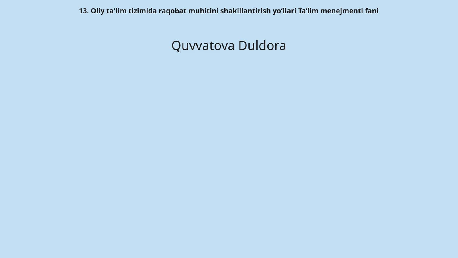 Ta’lim menejmenti fani