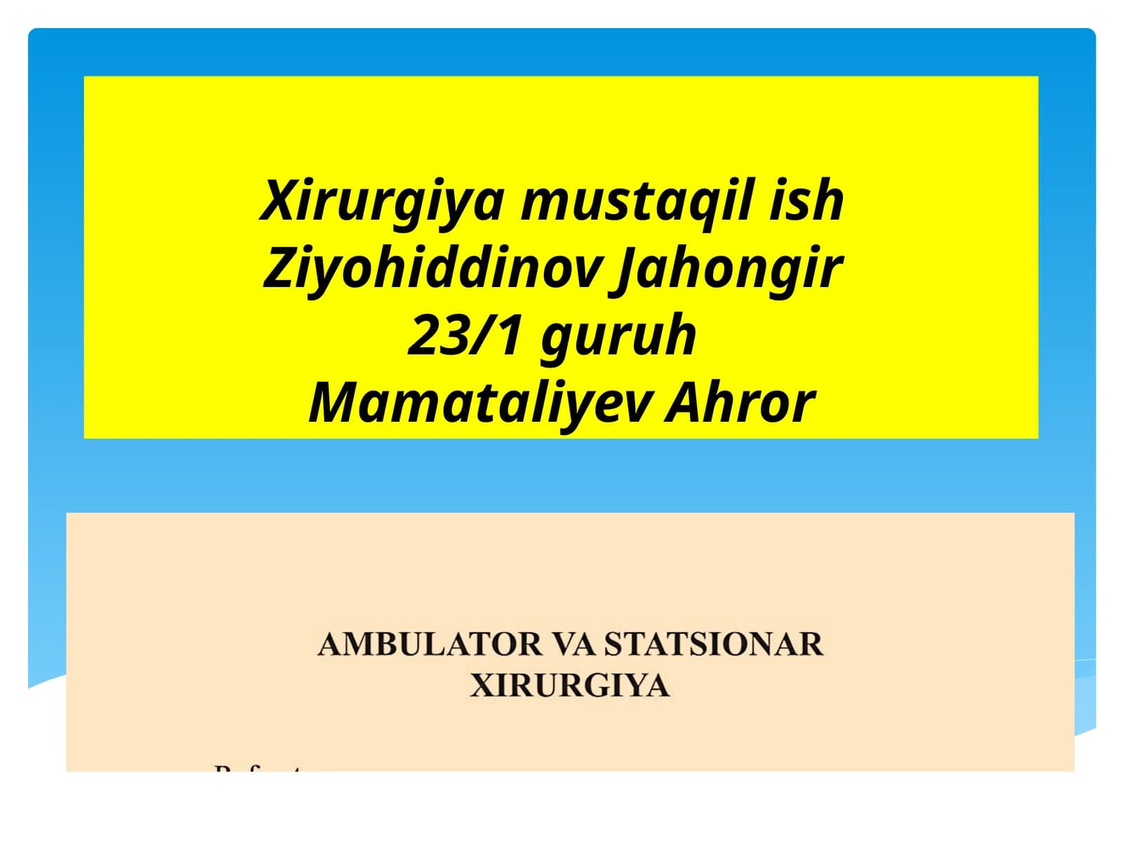 Xirurgiyamustaqilish