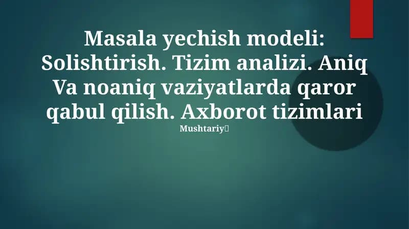 Axborot tizimlari
