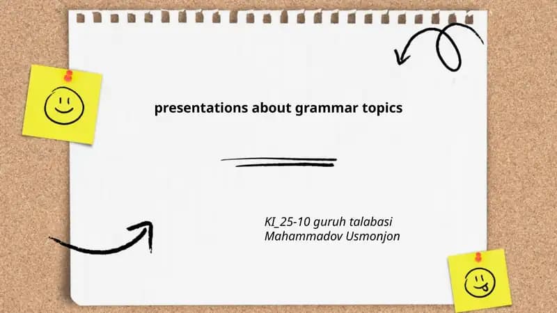 Presentations about Grammar Topics