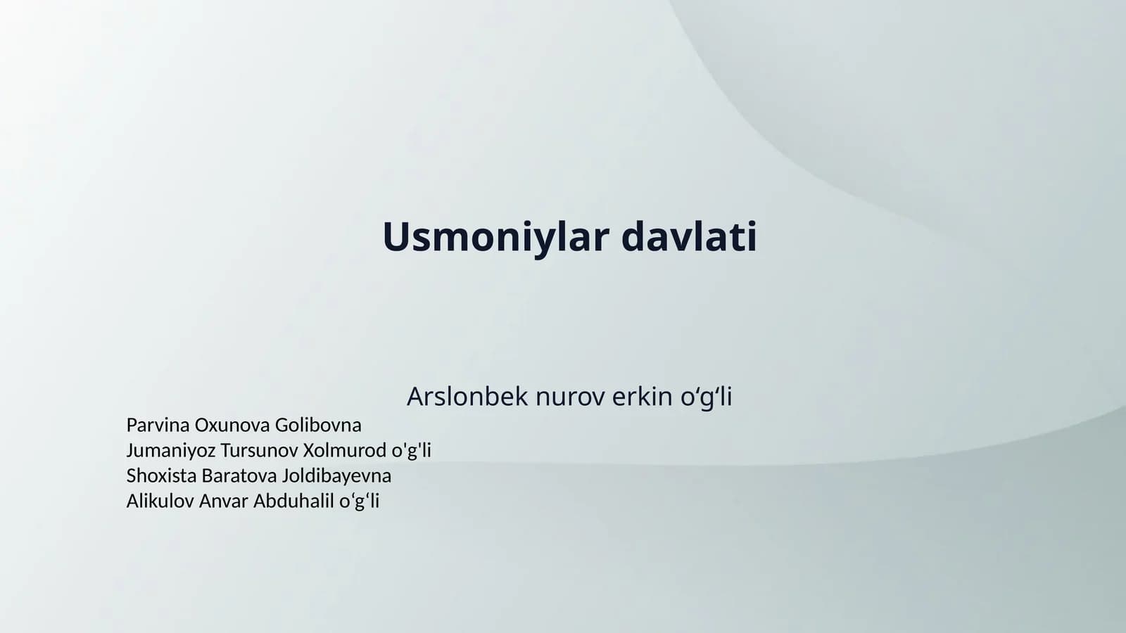 Usmoniylar davlati