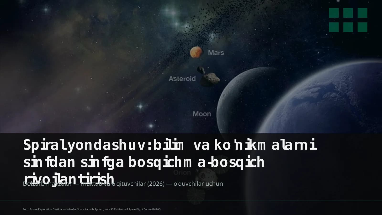 Spiral yondashuv: bilim va ko'nikmalarni sinfdan sinfga bosqichma-bosqich rivojlantirish