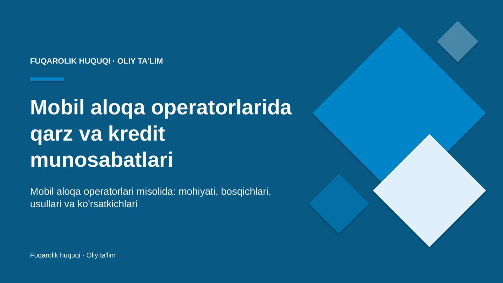 mobil aloqa operatorlarida qarz va kredit munosabatlari 9428