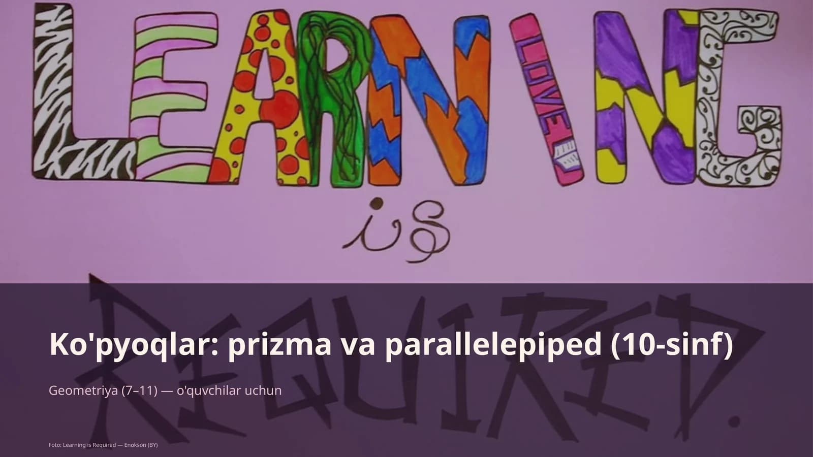 Ko'pyoqlar: prizma va parallelepiped (10-sinf)