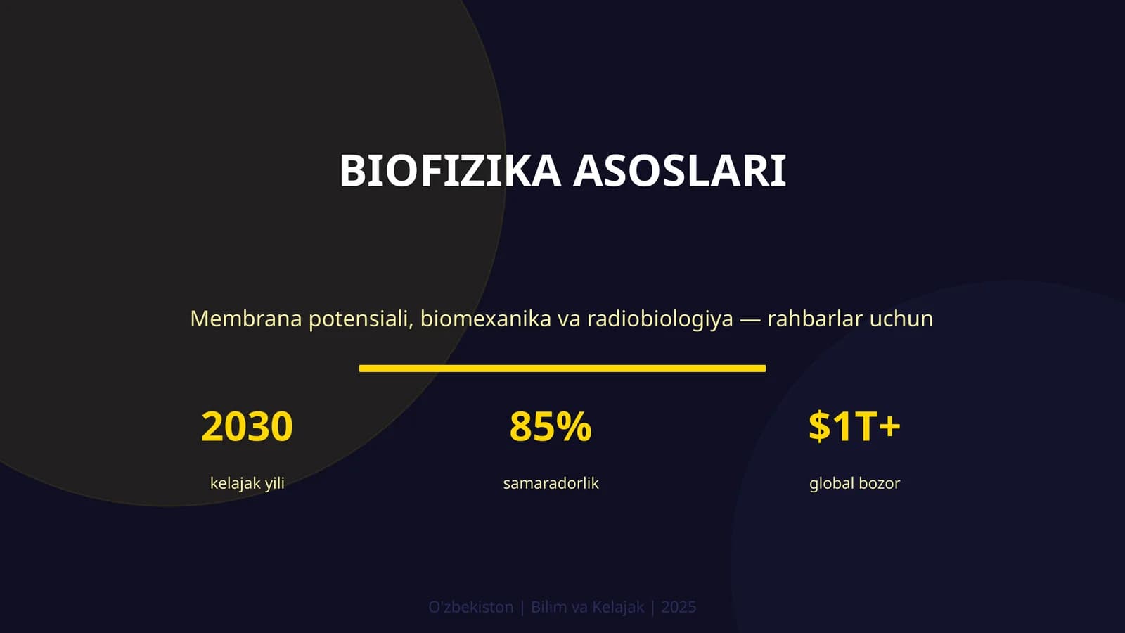 BIOFIZIKA ASOSLARI