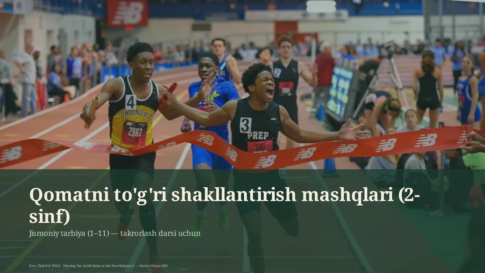 Qomatni to'g'ri shakllantirish mashqlari (2-sinf)